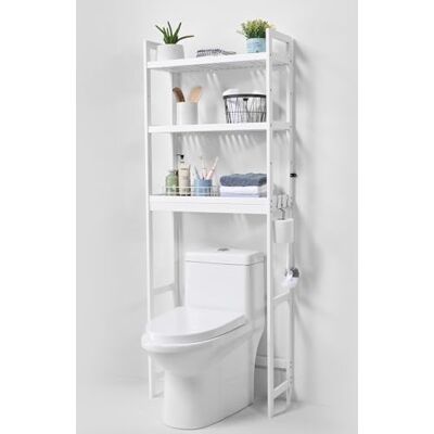 VEVOR Scaffale per WC, Mobile Portaoggetti Regolabile a 3 Ripiani sopra il WC, Mensola per Bagno con 3 Ganci, Organizzatore per Lavanderia, Si Adatta alla Maggior Parte dei WC, Bianco VEVOR Scaffale per WC, Mobile Portaoggetti Regolabile a 3 Ripiani sopra il WC, Mensola per Bagno con 3 Ganci, Organizzatore per Lavanderia, Si Adatta alla Maggior Parte dei WC, Bianco