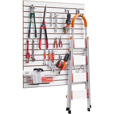 VEVOR Pannelli per Pareti a Doghe per Garage con Accessori, Pannello per Pareti a Doghe Regolabile, con Struttura di Accoppiamento e Taglio Fai da Te Stoccaggio, Bianco 1220 x 1220 x 18 mm VEVOR Pannelli per Pareti a Doghe per Garage con Accessori, Pannello per Pareti a Doghe Regolabile, con Struttura di Accoppiamento e Taglio Fai da Te Stoccaggio, Bianco 1220 x 1220 x 18 mm