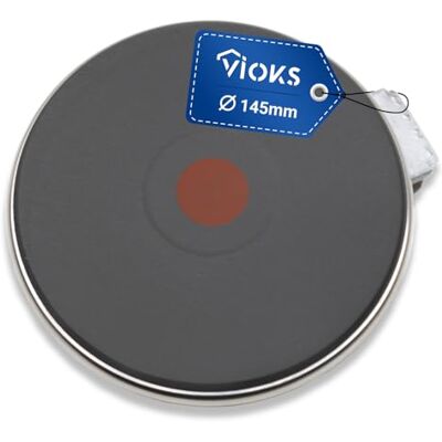 VIOKS EGO 13.14463.040 Piastra di cottura per piano cottura, Ø 145 mm, 1500 Watt, 230 Volt VIOKS EGO 13.14463.040 Piastra di cottura per piano cottura, Ø 145 mm, 1500 Watt, 230 Volt