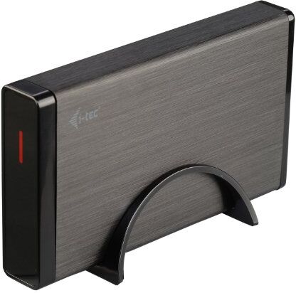 i-tec MYSAFE35U401UK contenitore di unità di archiviazione 3.5" SSD enclosure Nero, Metallico