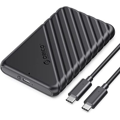 ORICO Case SSD 2.5", 6Gbps USB 3.1 Gen 2 Case Hard Disk 2.5 per 7mm e 9,5 mm, SATA I II III, HDD, SSD, Supporto UASP, TRIM, con cavo da USB C a C(Nero, 25PW1C-C) ORICO Case SSD 2.5", 6Gbps USB 3.1 Gen 2 Case Hard Disk 2.5 per 7mm e 9,5 mm, SATA I II III, HDD, SSD, Supporto UASP, TRIM, con cavo da USB C a C(Nero, 25PW1C-C)