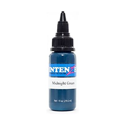 Intenze Colore per tatuaggi Verde 30ml – Midnight Green – L'originale:colori resistenti e assolutamente sterili–Inchiostro per tatu.vegano–per vivaci tatu.permanenti con una consistenza perfetta Intenze Colore per tatuaggi Verde 30ml – Midnight Green – L'originale:colori resistenti e assolutamente sterili–Inchiostro per tatu.vegano–per vivaci tatu.permanenti con una consistenza perfetta