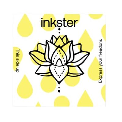 Inkster Mandala di loto Tatuaggio Temporaneo con Certificazione Cosmetica UE L'Originale Resistente all'Acqua + Vegano Tatuaggio Rivoluzionario di 2 Settimane Tattoo Inkster Mandala di loto Tatuaggio Temporaneo con Certificazione Cosmetica UE L'Originale Resistente all'Acqua + Vegano Tatuaggio Rivoluzionario di 2 Settimane Tattoo