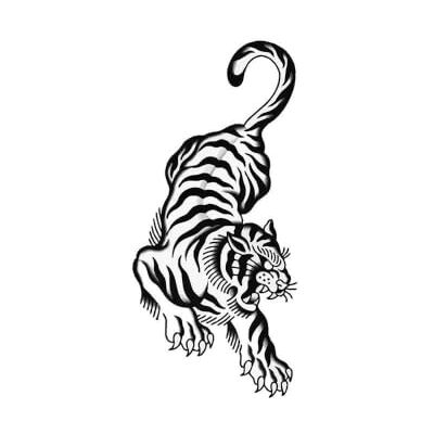 BANBE Adesivi Corpo Tatuaggio Temporaneo Tigre Body Art Impermeabile Per 15 Giorni BANBE Adesivi Corpo Tatuaggio Temporaneo Tigre Body Art Impermeabile Per 15 Giorni