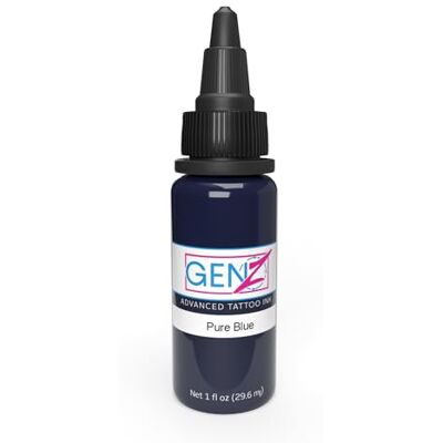 Intenze Tatuaggio di colore blu, 30 ml, blu pure, l'originale: non stinge e assolutamente sterile, inchiostro vegano per tatuaggi permanenti vivaci, stick & poke con perfetta consistenza Intenze Tatuaggio di colore blu, 30 ml, blu pure, l'originale: non stinge e assolutamente sterile, inchiostro vegano per tatuaggi permanenti vivaci, stick & poke con perfetta consistenza