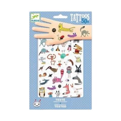 Djeco Tatuaggio artistico, piccoli parassiti, tatuaggi temporanei per bambini Djeco Tatuaggio artistico, piccoli parassiti, tatuaggi temporanei per bambini