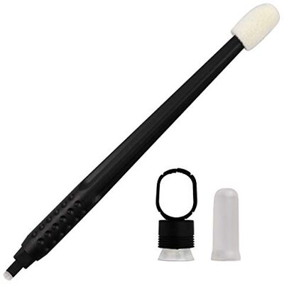Rasmet 10 pz Penna Microblading Monouso Sopracciglio Aghi microblading18U/14F con Applicatore di Pigmenti per Tatuaggio Sopracciglio Trucco Permanente Nero (18U-0.2mm) Rasmet 10 pz Penna Microblading Monouso Sopracciglio Aghi microblading18U/14F con Applicatore di Pigmenti per Tatuaggio Sopracciglio Trucco Permanente Nero (18U-0.2mm)