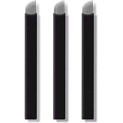 Rasmet 50 pz Nero Ago Microblading Nano 0.18mm Sopracciglio Tatuaggio Aghi per Microblading Pen (9 Slope) Rasmet 50 pz Nero Ago Microblading Nano 0.18mm Sopracciglio Tatuaggio Aghi per Microblading Pen (9 Slope)