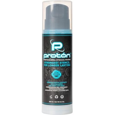 PROTON Professional Stencil Primer Blue AIRLESS SYSTEM 250 ml / 8,5 Oz. Gel trasferimento tatuaggi massima aderenza.. Stencil Tattoo PROTON Professional Stencil Primer Blue AIRLESS SYSTEM 250 ml / 8,5 Oz. Gel trasferimento tatuaggi massima aderenza.. Stencil Tattoo