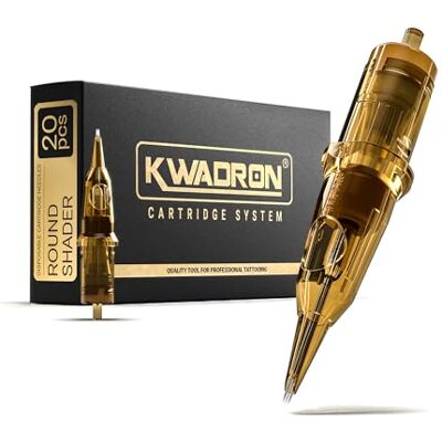 Kwadron Aghi per tatuaggi , 20 pezzi #12 0,35 mm Round Shader Set, Medium Taper, 35/5RSMT Accessori per tatuaggi, forniture per penne a cartuccia per sfumature e dettagli Kwadron Aghi per tatuaggi , 20 pezzi #12 0,35 mm Round Shader Set, Medium Taper, 35/5RSMT Accessori per tatuaggi, forniture per penne a cartuccia per sfumature e dettagli