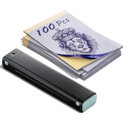 Phomemo M08F Stampante Stencil Tattoo con 100 Fogli Trasferimento Stampante per Tatuaggi per Principianti e Artisti, Stencil Machine Plotter Compatibile Con Smartphone & PC, Nero Verde Phomemo M08F Stampante Stencil Tattoo con 100 Fogli Trasferimento Stampante per Tatuaggi per Principianti e Artisti, Stencil Machine Plotter Compatibile Con Smartphone & PC, Nero Verde