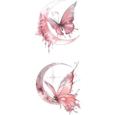 Banbé Adesivi Corpo Adesivo Tatuaggio Temporaneo Impermeabile Farfalla Che Balla Con La Luna Da Utilizzare Su Spalle E Braccia Banbé Adesivi Corpo Adesivo Tatuaggio Temporaneo Impermeabile Farfalla Che Balla Con La Luna Da Utilizzare Su Spalle E Braccia