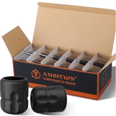 Ambition Soldier P2 Impugnature per tatuaggi usa e getta 12 pezzi 42 mm Copertura per impugnatura in gomma per tatuaggi per mitragliatrice con penna per tatuaggio Soldier, Zetton, Torped e Shura Ambition Soldier P2 Impugnature per tatuaggi usa e getta 12 pezzi 42 mm Copertura per impugnatura in gomma per tatuaggi per mitragliatrice con penna per tatuaggio Soldier, Zetton, Torped e Shura