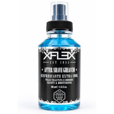Edelstein Xflex After Shave Ghiaccio Rinfrescante Extra Cool, 100 ml Effetto Vellutato, Idratante, Made in Italy, Con Mentolo, Uso Professionale Edelstein Xflex After Shave Ghiaccio Rinfrescante Extra Cool, 100 ml Effetto Vellutato, Idratante, Made in Italy, Con Mentolo, Uso Professionale