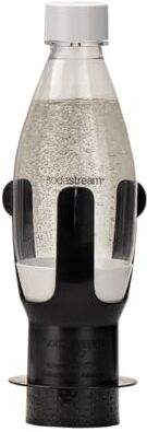 SodaStream Bottiglia di plastica, 0,5 l, adattatore Duo, lavabile in lavastoviglie, colore nero/bianco, altezza 22,7 cm