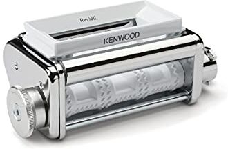 Kenwood Ravioli Maker , Accessori per Ravioli Fatti in Casa, Attacco Compatibile con Robot da Cucina Chef e kMix, in Resistente Acciaio Inox,Argento