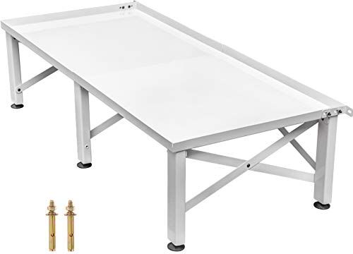 VEVOR Lavatrice Standard Telaio Alzatina da 124x55x30cm a 2 Posti, Capacità di Carico 150kg Piedistallo per Lavatrice e Asciugatrice in Ferro, Base per Lavatrice Mobile a Piedistallo per Frigorifero