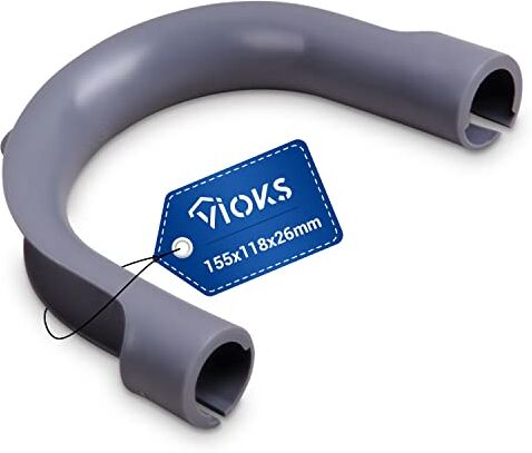 VIOKS Staffa per tubo di scarico a 180 gradi con arco in PVC – Supporto per lavatrice, tubo di scarico e tubo per lavastoviglie, asciugatrice