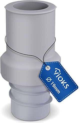 VIOKS Adattatore per tubo di scarico/tubo di scarico, 19 mm, diametro per tubo di scarico, lavatrice e tubo dell'acqua, connettore/adattatore di scarico per tubo di scarico lavastoviglie ecc