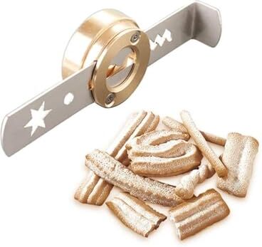 Kenwood Biscotti A910/13, Accessorio Trafila in Bronzo per Creare Fino a 4 formati, Made in Italy, Accessorio per Impastatrice Planetaria Compatibile con il Torchio , Dotato di Cofanetto