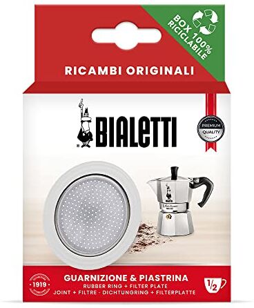 Bialetti Bialtti Ricambi, include 1 Garnizione e 1 Piastrina, Compatibili con  La Mokina e Moka 1 tazza