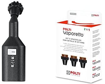 Polti paeu0283 concentratore vapore + spazzolino & paeu0297 kit 3 spazzolini, setole in ottone