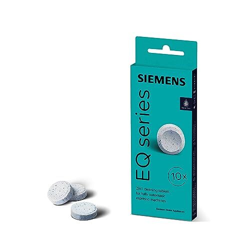 Siemens Pastiglie di pulizia , pulizia profonda, aroma perfetto, per macchine da caffè automatiche serie EQ, bianco