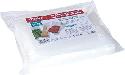 Maxxo 100 pz. Sacchetti per Sottovuoto Set di Sacchi professionali per conservazione alimenti e cottura Sous Vide