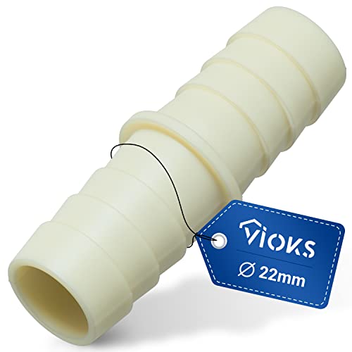 VIOKS Adattatore di scarico per lavatrice, diametro 22 mm, per tubo di scarico flessibile, lavatrice/tubo di scarico per lavastoviglie e tubo di scarico