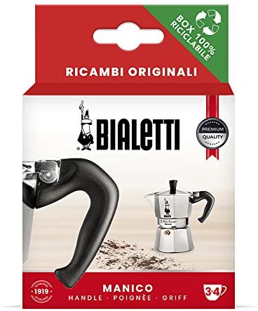 Bialetti Ricambi, Include 1 Manico con Spinotto, Compatibile con Moka Express  3/4 tazze