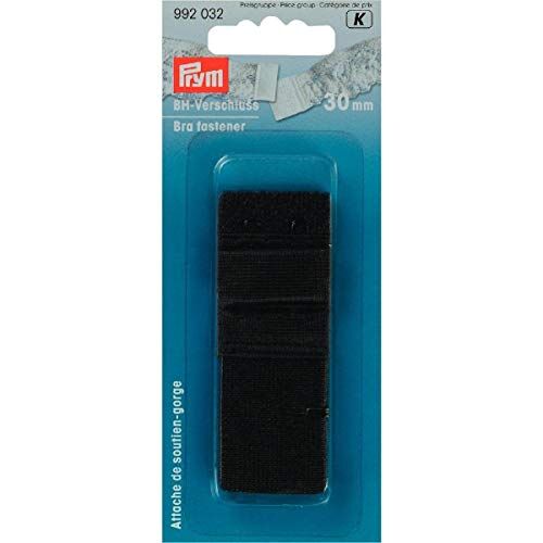 Prym Bra Fastener, Poliestere, Black, 30 mm, schwarz, 1 Stück