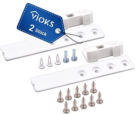 VIOKS Accessori Frigorifero di ricambio per Liebherr 9086322-2 cerniere da traino frigorifero con binario scorrevole in plastica – Set di montaggio per porta