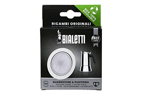 Bialetti Ricambi, Include 1 Guarnizione e 1 Piastrina, Compatibili con Venus, Kitty, Musa e Class (1/2 Tazze)