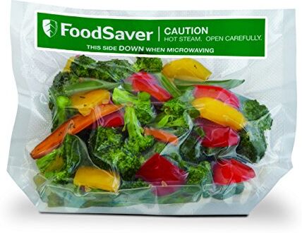 FoodSaver 16 Sacchetti Termosigillabili per Sigillatrice per Sottovuoto Adatti alla Cottura a Microonde, senza BPA, 21 x 24 cm