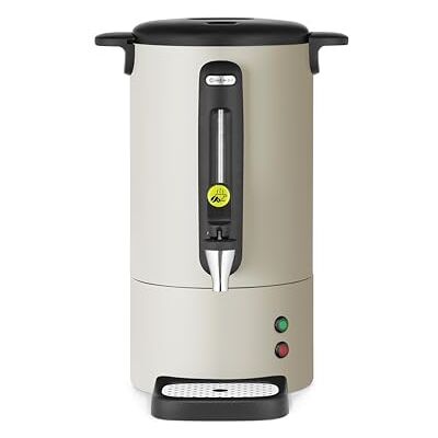 HENDI Percolatore per caffè 7L UNIQ, caffettiera a parete singola, filtro integrato, macchina per caffè a percolazione, 230V, 50/60Hz, 1050W, 307x330x(H) 450mm, bianco sporco, Inox, PP HENDI Percolatore per caffè 7L UNIQ, caffettiera a parete singola, filtro integrato, macchina per caffè a percolazione, 230V, 50/60Hz, 1050W, 307x330x(H) 450mm, bianco sporco, Inox, PP