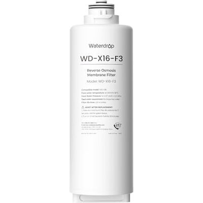 Waterdrop X16-F3 Filtro per Tutti I Sistemi RO X16 1600 GPD Durata di 24 Mesi, Riduce PFAS, Lunga Durata del Filtro, Filtrazione Migliorata Waterdrop X16-F3 Filtro per Tutti I Sistemi RO X16 1600 GPD Durata di 24 Mesi, Riduce PFAS, Lunga Durata del Filtro, Filtrazione Migliorata