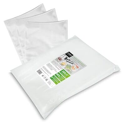 Caso Linea 4 Stelle Sacchetti Sottovuoto Goffrati per Alimenti, 60 Buste 30x40 cm per Tutti i Tipi di Macchine sottovuoto, Molto Resistenti e Anti-Strappo, Sous Vide, 150 µm, Senza BPA Caso Linea 4 Stelle Sacchetti Sottovuoto Goffrati per Alimenti, 60 Buste 30x40 cm per Tutti i Tipi di Macchine sottovuoto, Molto Resistenti e Anti-Strappo, Sous Vide, 150 µm, Senza BPA
