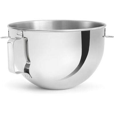 KitchenAid Ciotola in Acciaio Inossidabile Lucidato 5.2L con Manico a Cinghia per Robot Bowl-Lift, Capacità Extra per Dosi Doppie e Triple KitchenAid Ciotola in Acciaio Inossidabile Lucidato 5.2L con Manico a Cinghia per Robot Bowl-Lift, Capacità Extra per Dosi Doppie e Triple