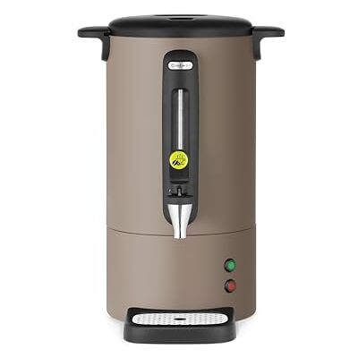 HENDI Percolatore per caffè 7L UNIQ, caffettiera a parete singola, filtro integrato, macchina per caffè a percolazione, 230V, 50/60Hz, 1050W, 307x330x(H) 450mm, grigio tortora, Inox, PP HENDI Percolatore per caffè 7L UNIQ, caffettiera a parete singola, filtro integrato, macchina per caffè a percolazione, 230V, 50/60Hz, 1050W, 307x330x(H) 450mm, grigio tortora, Inox, PP