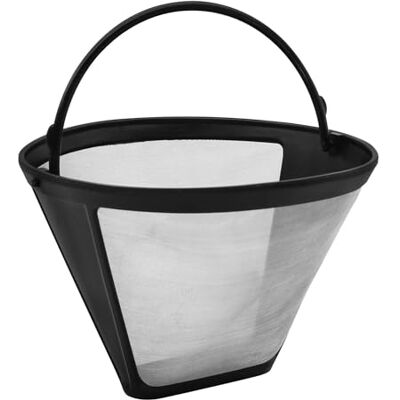 Fackelmann Filtro permanente per caffè e tè, filtro riutilizzabile per macchine da caffè, Nero/argento, dimensione N.4 (Ø 11,5 cm, altezza 8,5 cm) Fackelmann Filtro permanente per caffè e tè, filtro riutilizzabile per macchine da caffè, Nero/argento, dimensione N.4 (Ø 11,5 cm, altezza 8,5 cm)