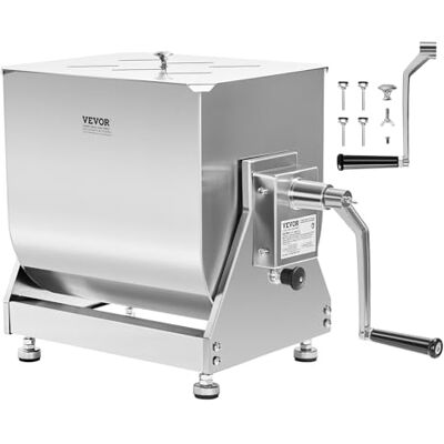VEVOR Frullatore Manuale per Carne da 40 L Impastatrice Manuale per Carne Macinata, Miscelazione Massima di 27,2 kg di Carne, Dispositivo per Lavorazione della Carne con Contenitore Ribaltabile VEVOR Frullatore Manuale per Carne da 40 L Impastatrice Manuale per Carne Macinata, Miscelazione Massima di 27,2 kg di Carne, Dispositivo per Lavorazione della Carne con Contenitore Ribaltabile