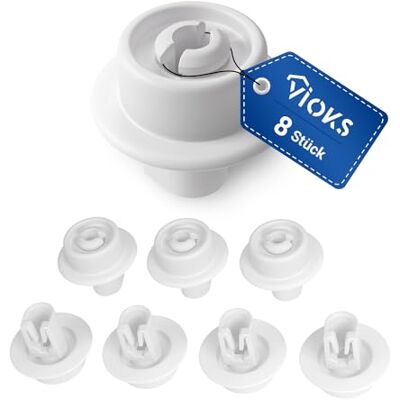 VIOKS LIU48457 Set di 8 rotoli di vimini di ricambio per AEG 5027905900/5 50279059005 Ruota per cestello inferiore, lavastoviglie, in plastica VIOKS LIU48457 Set di 8 rotoli di vimini di ricambio per AEG 5027905900/5 50279059005 Ruota per cestello inferiore, lavastoviglie, in plastica