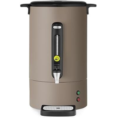 HENDI Percolatore per caffè 14L UNIQ, caffettiera a parete singola, filtro integrato, macchina per caffè a percolazione, 230V, 50/60Hz, 1750W, 357x380x(H) 502mm, grigio tortora, Inox, PP HENDI Percolatore per caffè 14L UNIQ, caffettiera a parete singola, filtro integrato, macchina per caffè a percolazione, 230V, 50/60Hz, 1750W, 357x380x(H) 502mm, grigio tortora, Inox, PP