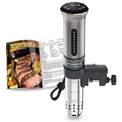 KitchenBoss Sous Vide Roner Cucina a Bassa Temperatura Slow Cooker Circolatore Termico Professionale IPX7 impermeabile,Timer con Touch Screen, Argento KitchenBoss Sous Vide Roner Cucina a Bassa Temperatura Slow Cooker Circolatore Termico Professionale IPX7 impermeabile,Timer con Touch Screen, Argento