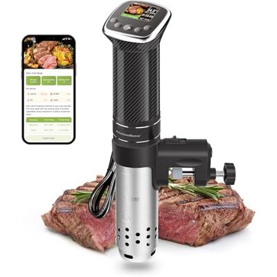 KitchenBoss Roner Cucina a Bassa Temperatura: Wi-Fi Sous Vide Roner Professionale Cottura Sottovuoto 1100W IPX7 TFT Display KitchenBoss Roner Cucina a Bassa Temperatura: Wi-Fi Sous Vide Roner Professionale Cottura Sottovuoto 1100W IPX7 TFT Display