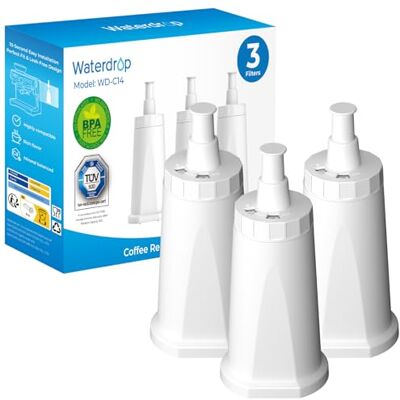 Waterdrop Filtro Macchine Caffè Acqua Ricambio per Sage®/Barista BES008 (3) Ricambio per Caffè Sage®, BES008, Barista SES810/SES875/SES880/SES920/SES980/SES990, Certificato TÜV SÜD (3) Waterdrop Filtro Macchine Caffè Acqua Ricambio per Sage®/Barista BES008 (3) Ricambio per Caffè Sage®, BES008, Barista SES810/SES875/SES880/SES920/SES980/SES990, Certificato TÜV SÜD (3)