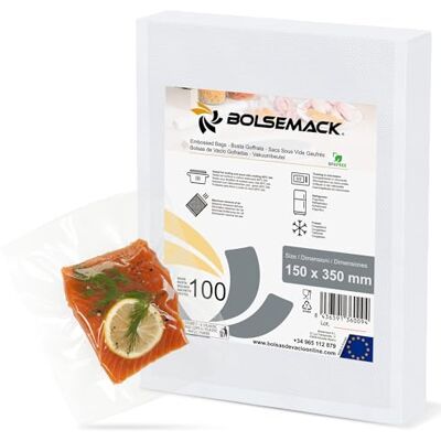 Bolsemack Sacchetti Sottovuoto Alimenti 100 Buste 15x35cm Buste Sottovuoto Alimenti per Macchine Sottovuoto Sacchetti per Sottovuoto per la Conservazione Degli Alimenti Senza BPA Bolsemack Sacchetti Sottovuoto Alimenti 100 Buste 15x35cm Buste Sottovuoto Alimenti per Macchine Sottovuoto Sacchetti per Sottovuoto per la Conservazione Degli Alimenti Senza BPA