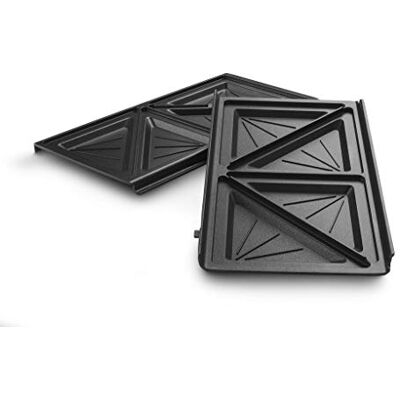 DeLonghi Set di pannelli sandwich accessori da cucina per Multigrill SW12, inserto per griglia con rientranza diagonale, in alluminio pressofuso lavabile in lavastoviglie, nero DeLonghi Set di pannelli sandwich accessori da cucina per Multigrill SW12, inserto per griglia con rientranza diagonale, in alluminio pressofuso lavabile in lavastoviglie, nero