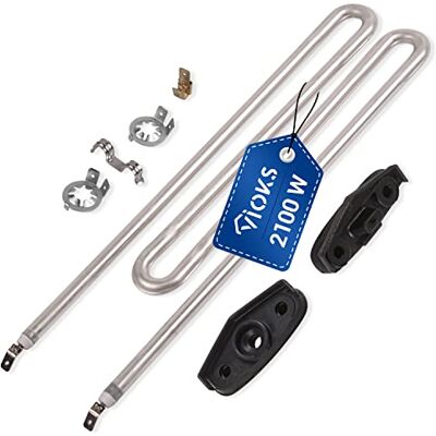 VIOKS Elemento riscaldante da 230 V, 2100 W, ricambio per lavatrice Barra riscaldante sostitutiva 6260483 6260485, ricambio per IRCA 4043769, per lavatrici VIOKS Elemento riscaldante da 230 V, 2100 W, ricambio per lavatrice Barra riscaldante sostitutiva 6260483 6260485, ricambio per IRCA 4043769, per lavatrici