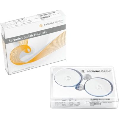 Sartorius Hydrofob 11807 Filtri a membrana PTFE, con pori da 0,2 µm, diametro 25 mm, 100 pezzi, colore: Bianco Sartorius Hydrofob 11807 Filtri a membrana PTFE, con pori da 0,2 µm, diametro 25 mm, 100 pezzi, colore: Bianco